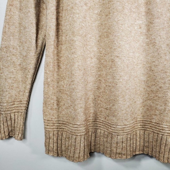 Anthropologie Margarita Sweater Tunic Side Button Pullover Sweater Tan Size XS - Picture 4 of 12